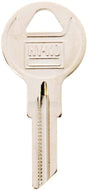 Hy-Ko 11010B1 Key Blank, Brass, Nickel, For: Briggs & Stratton Cabinet, House Locks and Padlocks, Pack of 10