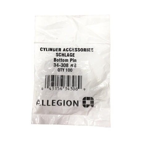 Schlage F-Series No. 8 Brass Lock Bottom Pins 100 pk