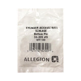 Schlage F-Series No. 9 Brass Lock Bottom Pins 100 pk