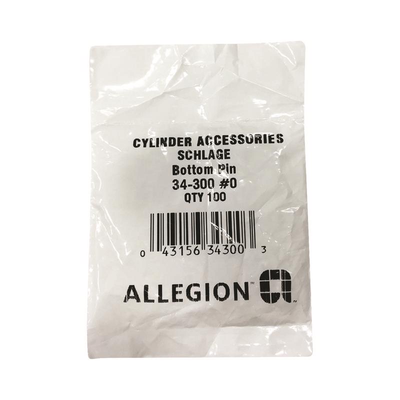 Schlage F-Series No. 0 Brass Lock Bottom Pins 100 pk