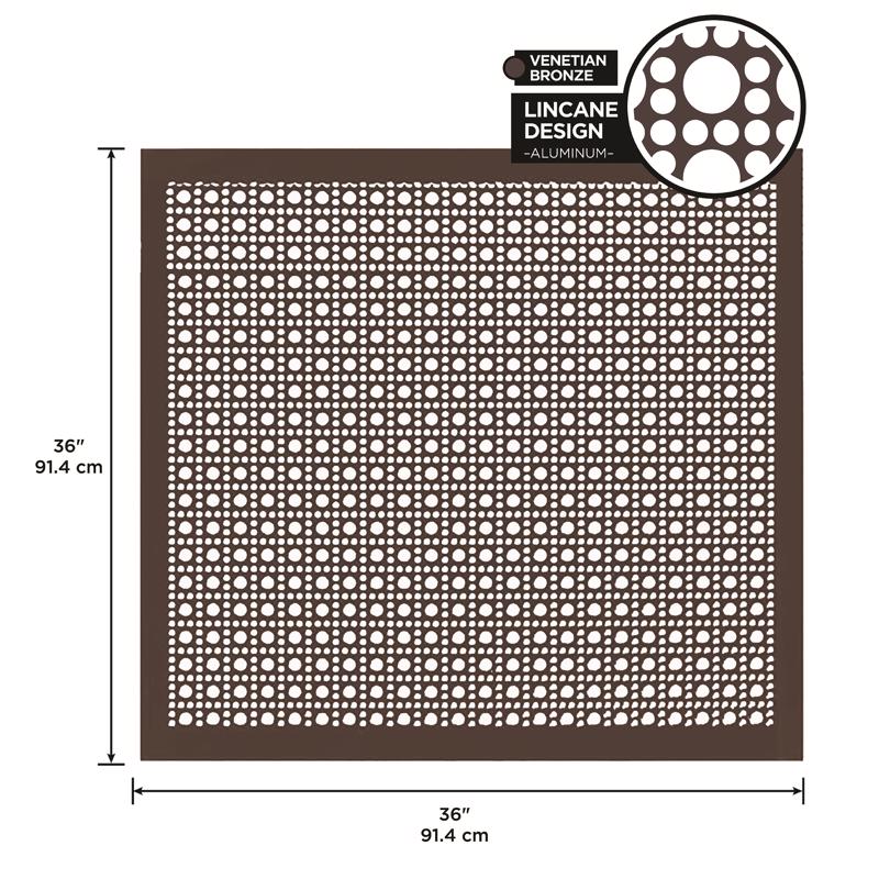 M-D Building Products 0.02 in. X 36 in. W X 36 in. L Venetian Bronze Aluminum Lincane Sheet Metal, Pack of 3