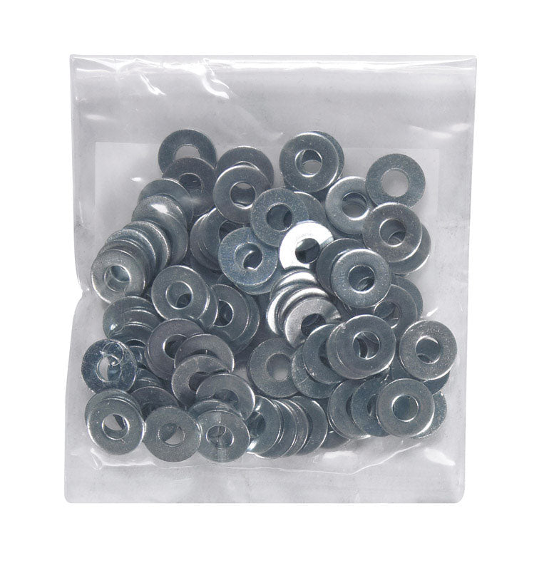 HILLMAN Zinc-Plated Steel .164 in. SAE Flat Washer 100 pk