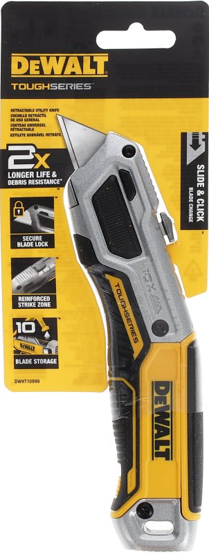 DEWALT TOUGHSERIES DWHT10999 Utility Knife, 2.45 in L Blade, 0.74 in W Blade, Carbon Steel Blade