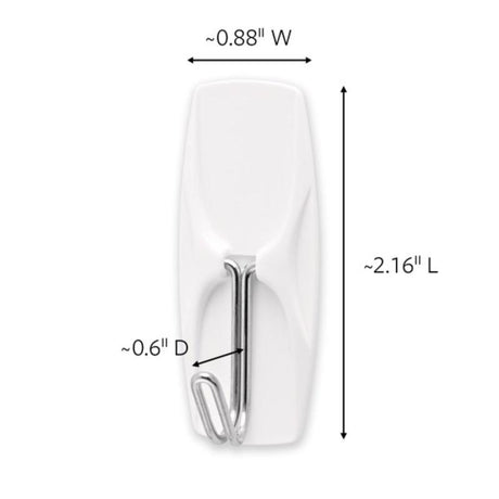 3M Command Medium Plastic Wire Hooks 2.17 in. L 2 pk