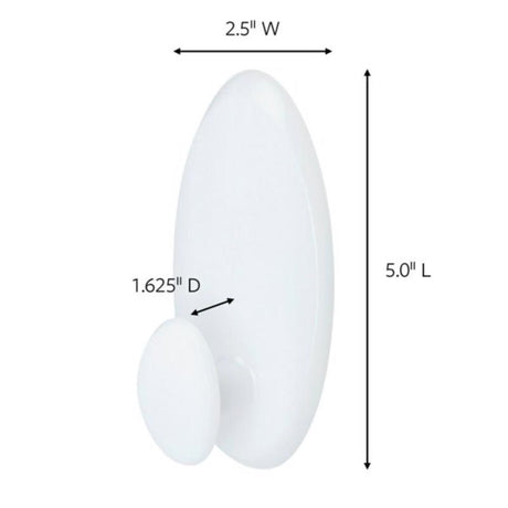 3M Command Large Plastic Hook 5 in. L 1 pk