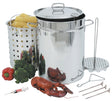 Bayou Classic 1118 Turkey Fryer Pot, 32 qt Capacity, 22 ga Gauge, Stainless Steel