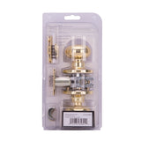 ProSource TF730V-PS Passage Knob, Metal, Polished Brass, 2-3/8 to 2-3/4 in Backset, 1-3/8 to 1-3/4 in Thick Door