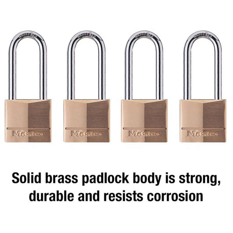 Master Lock 1-9/16 in. W Steel 4-Pin Cylinder Exterior Padlock