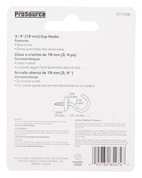ProSource LR-383-PS Cup Hook, 5/16 in Opening, 3 mm Thread, 1-1/8 in L, Brass, Brass