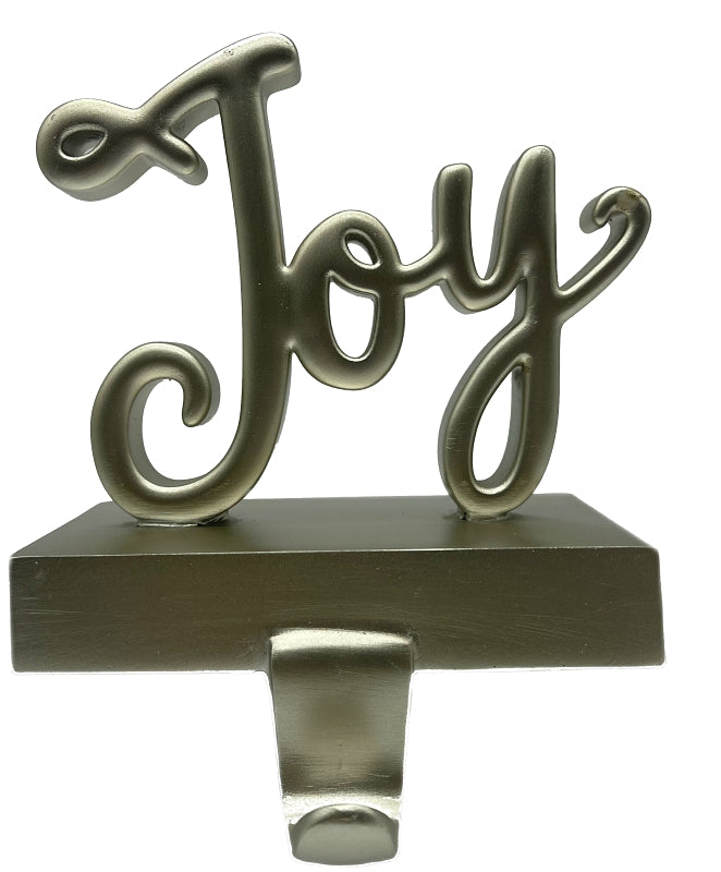 Santas Forest 89822 Joy Stocking Holder, Gold, 6-1/2 in, Pack of 4