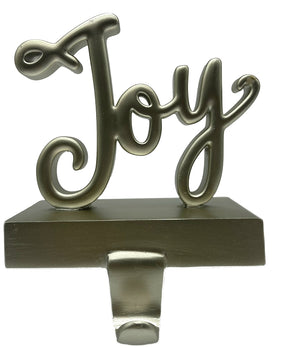Santas Forest 89822 Joy Stocking Holder, Gold, 6-1/2 in, Pack of 4