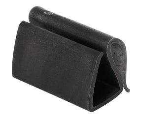 Prime-Line Black Vinyl Retainer Clip For 3/8 inch 4 pk