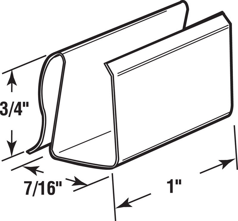 Prime-Line Black Vinyl Retainer Clip For 3/8 inch 4 pk