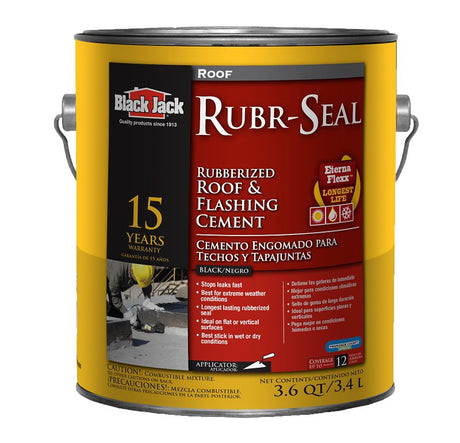 Black Jack 6148-9-34 Roof and Flashing Cement, Black, Liquid, 1 gal Pail