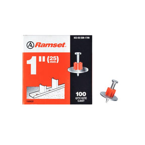 Ramset 0.3 in. D X 1 in. L Steel Round Head Drive Pin with Washer 100 pk