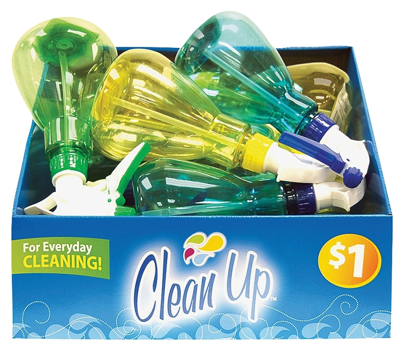 FLP Clean-Up 8870 Spray Bottle, 6 oz Capacity, Plastic, Assorted, Pack of 16