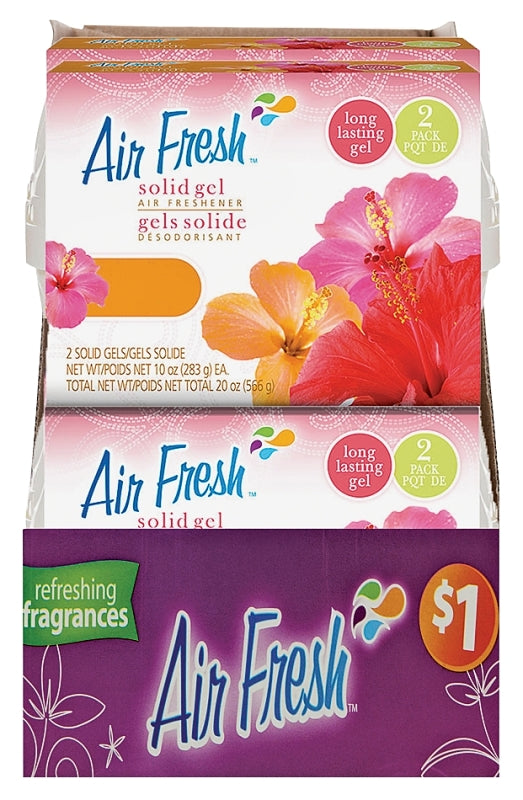 Air Fresh 9575 Air Freshener Gel, Hawaiian Breeze Pack of 6