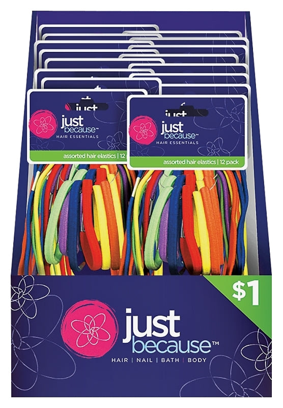 FLP 9310 Hair Band/Elastic, Assorted, Pack of 36