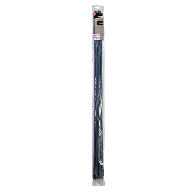 Gardner Bender 45-536UVB Cable Tie, 10.3 in Max Bundle Dia, Nylon, Black, 36 in L, 10/PK