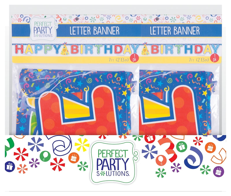 FLP 7550 Party Banner Letter, Neon, Pack of 24