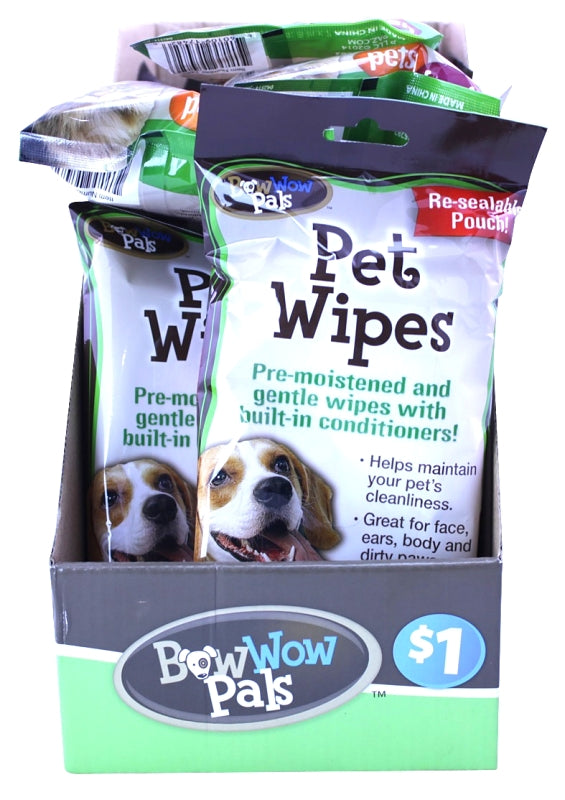 Bow Wow Pals 7571 Pet Wipes, Pack of 18