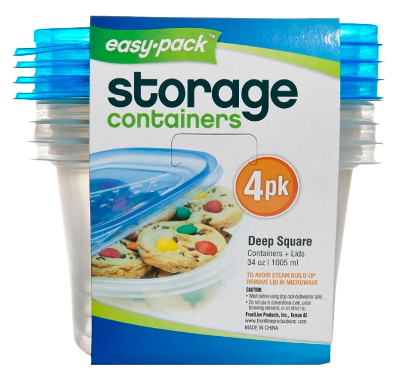 Easy Pack 8066 Storage Container, 34 oz Capacity, Pack of 6