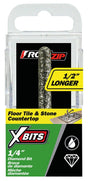 Rotozip X-Bit XB-FTC1 Rotary Tool Bit, 1/4 in Dia, 3-7/8 in L, 1/4 in Dia Shank, Diamond, Pack of 2