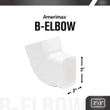 Amerimax 4.5 in. H X 2.5 in. W X 4.5 in. L White Vinyl K Gutter Elbow