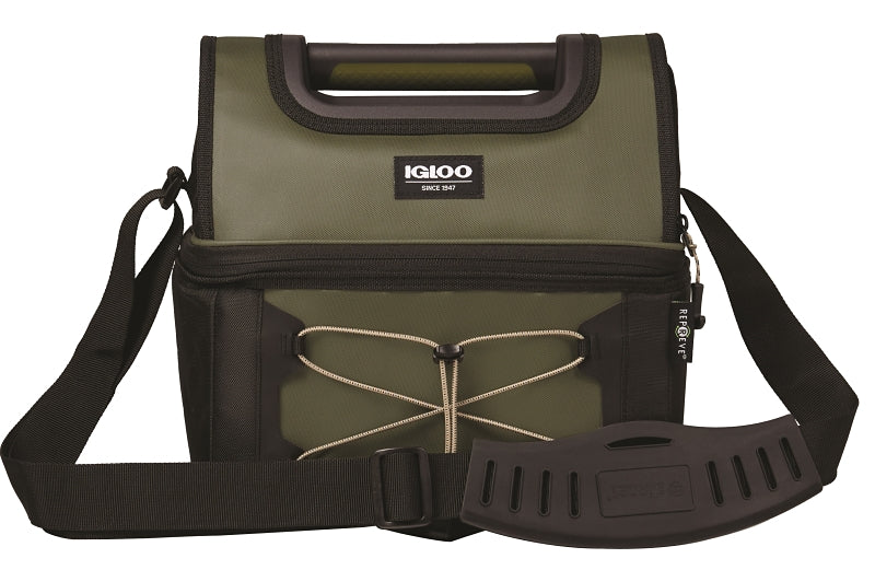 Igloo 66292 Cooler Bag, HDPE Foam/Fabric/Polyester, Monument/Iron Gate, Adjustable Strap, Zipper