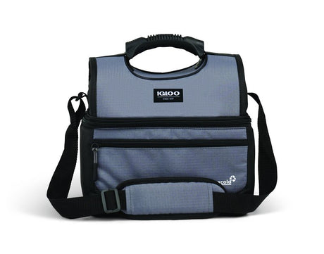 Igloo Latitude Gripper Series 00064340 Cooler Bag, 10-1/2 in L, 8-1/2 in W, Polyester, Carbonite, Pack of 2