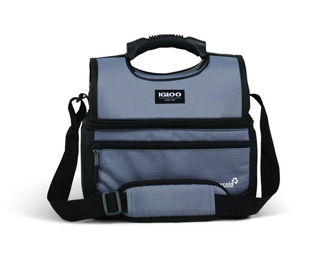 Igloo Latitude Gripper Series 00064340 Cooler Bag, 10-1/2 in L, 8-1/2 in W, Polyester, Carbonite, Pack of 2