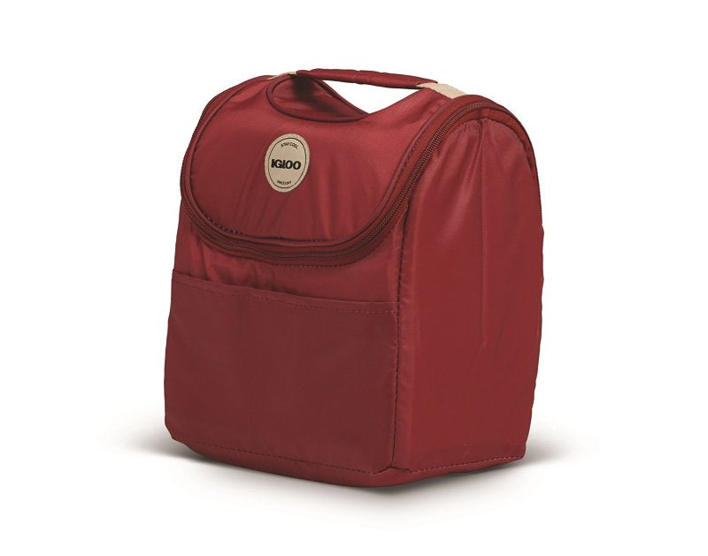 Igloo Gripper 9 Series 66780 Collapsible Cooler, 9 Cans Capacity, Polyester, Meteorite/Midnight Blue/Robust Red