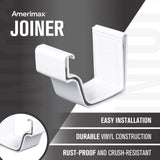 Amerimax 3.5 in. H X 3.5 in. W X 5 in. L White Vinyl K Gutter Connector
