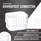 Amerimax 3 in. H X 2 in. W X 3 in. L White Vinyl K Downspout Connector