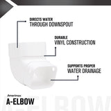 Amerimax 4.25 in. H X 3.25 in. W X 4.25 in. L White Vinyl K Gutter Elbow