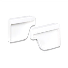 Amerimax 4.6 in. H X 2 in. W X 5 in. L White Vinyl K Gutter End Cap, Pack of 16