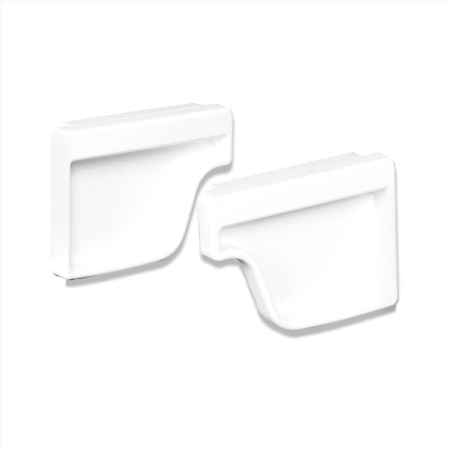 Amerimax 4.6 in. H X 2 in. W X 5 in. L White Vinyl K Gutter End Cap, Pack of 16
