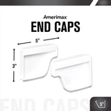 Amerimax 4.6 in. H X 2 in. W X 5 in. L White Vinyl K Gutter End Cap, Pack of 16