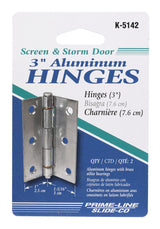 Prime-Line 3 in. L Natural Door Hinge 2 pk