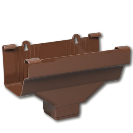 Amerimax 9 in. H X 6.25 in. W X 9 in. L Brown Vinyl K Gutter Drop Outlet, Pack of 6