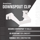 Amerimax 1 in. H X 3.3 in. W X 4.3 in. L White Vinyl U Downspout Bracket