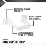 Amerimax 1 in. H X 3.3 in. W X 4.3 in. L White Vinyl U Downspout Bracket