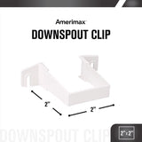 Amerimax 1 in. H X 3.3 in. W X 4.3 in. L White Vinyl U Downspout Bracket