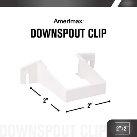 Amerimax 1 in. H X 3.3 in. W X 4.3 in. L White Vinyl U Downspout Bracket