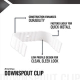 Amerimax 0.8 in. H X 2 in. W X 3.25 in. L White Vinyl Traditional Downspout Band
