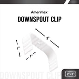 Amerimax 0.8 in. H X 2 in. W X 3.25 in. L White Vinyl Traditional Downspout Band