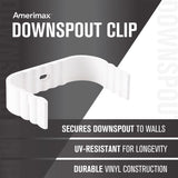 Amerimax 0.8 in. H X 2 in. W X 3.25 in. L White Vinyl Traditional Downspout Band