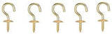 ProSource LR-391-PS Cup Hook, 11/32 in Opening, 3.2 mm Thread, 1-1/4 in L, Brass, Brass