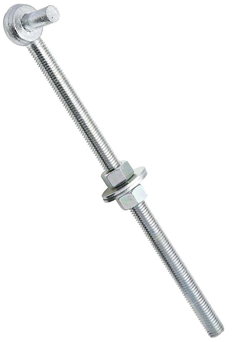 National Hardware N130-583 Series Full Threaded Bolt Hook, 5/8X12IN L, Steel, Zinc-Plated