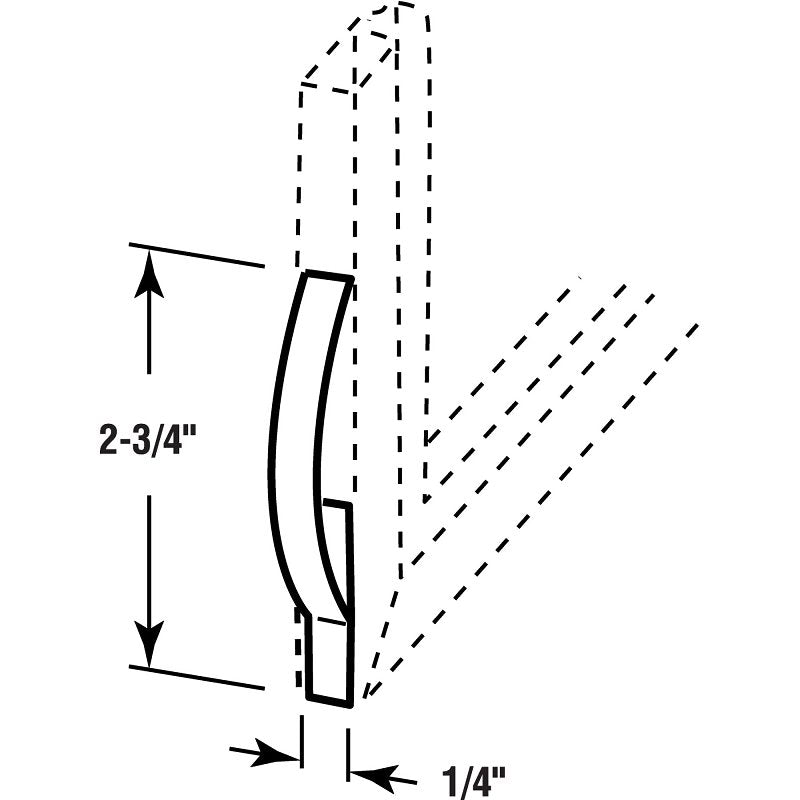 Make-2-Fit PL 7776 Tension Spring, 2-3/4 in L, Steel, Zinc